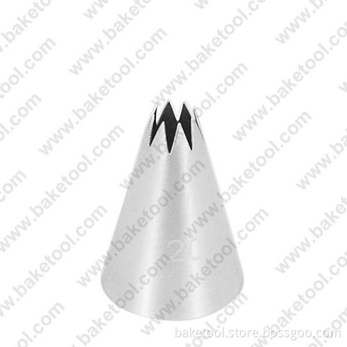 Stainless steel304 Cake Decorating small open star icing nozzle #20